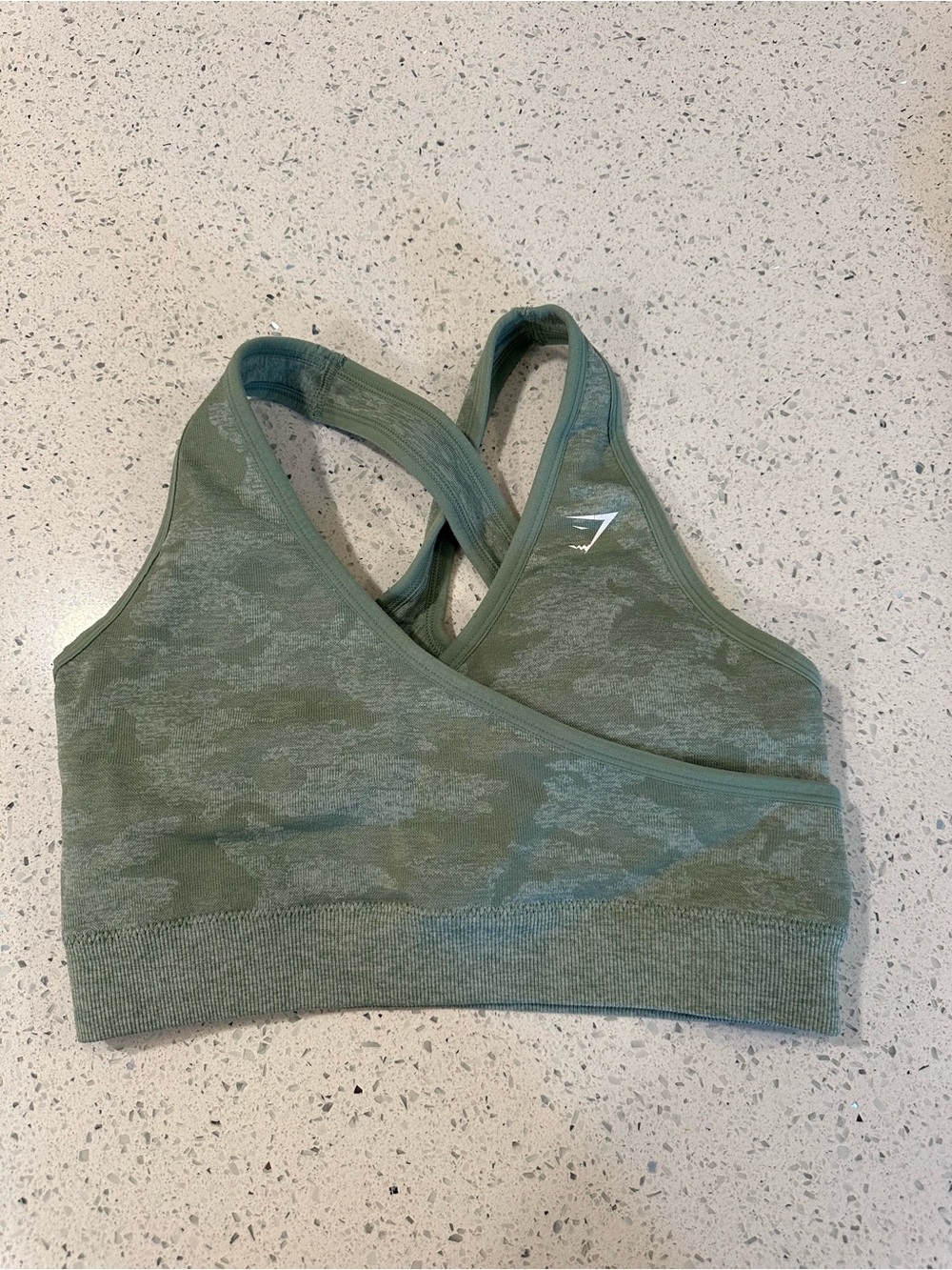 Gymshark Seamless Cross Back Green Sports Bra